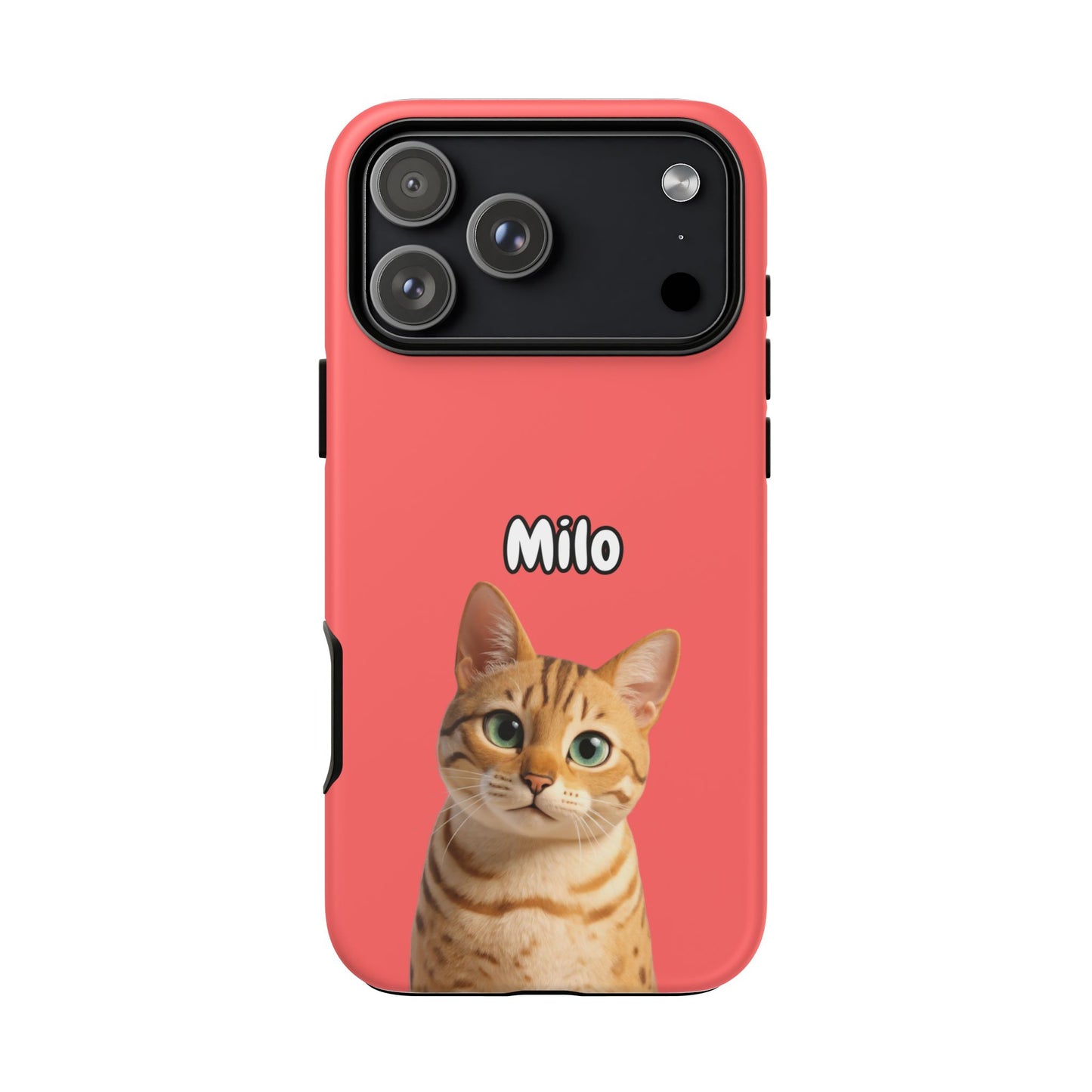Custom Pet Portrait Tough iPhone Case - Pink
