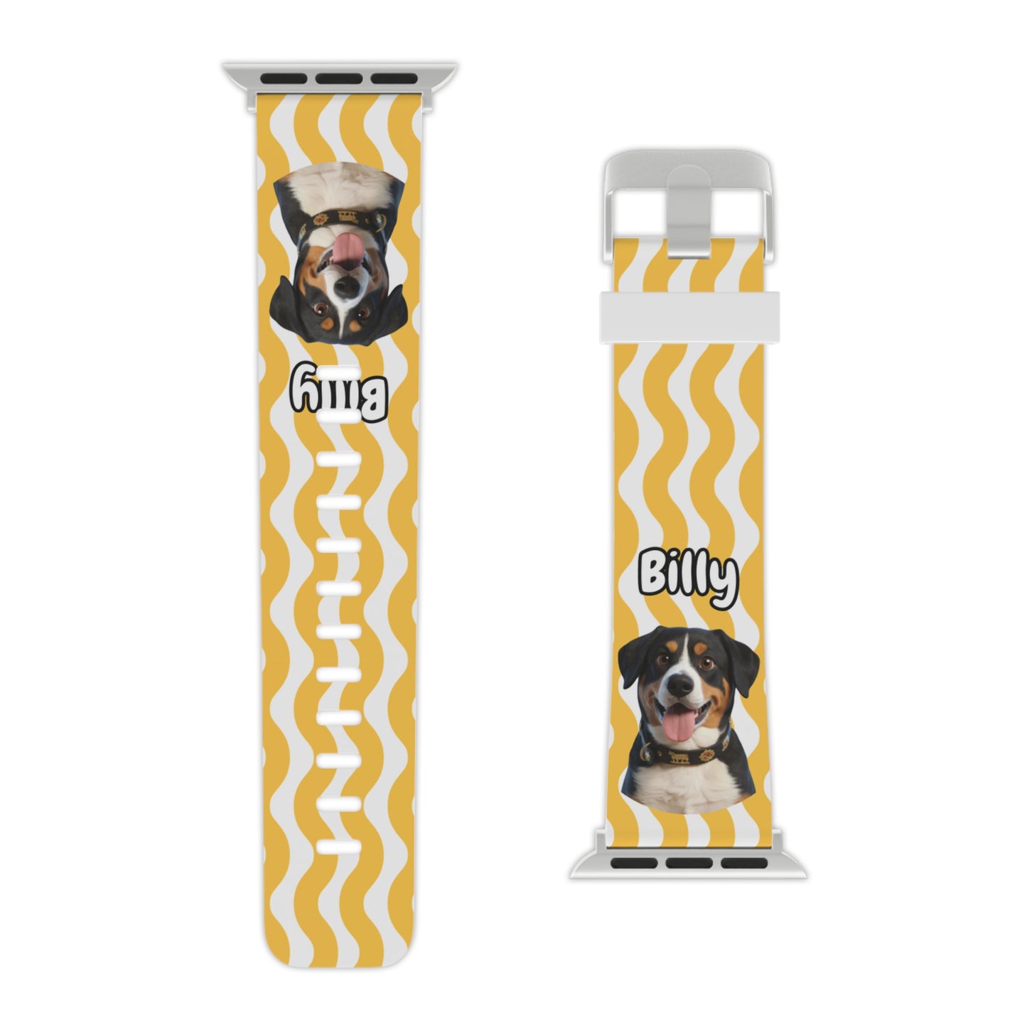 Custom Pet Apple Watch Band β Personalised Dog or Cat Watch Strap with Pet Name & Photo | Gift for Pet Lovers, iWatch Band Series 1β9 SE Ultra