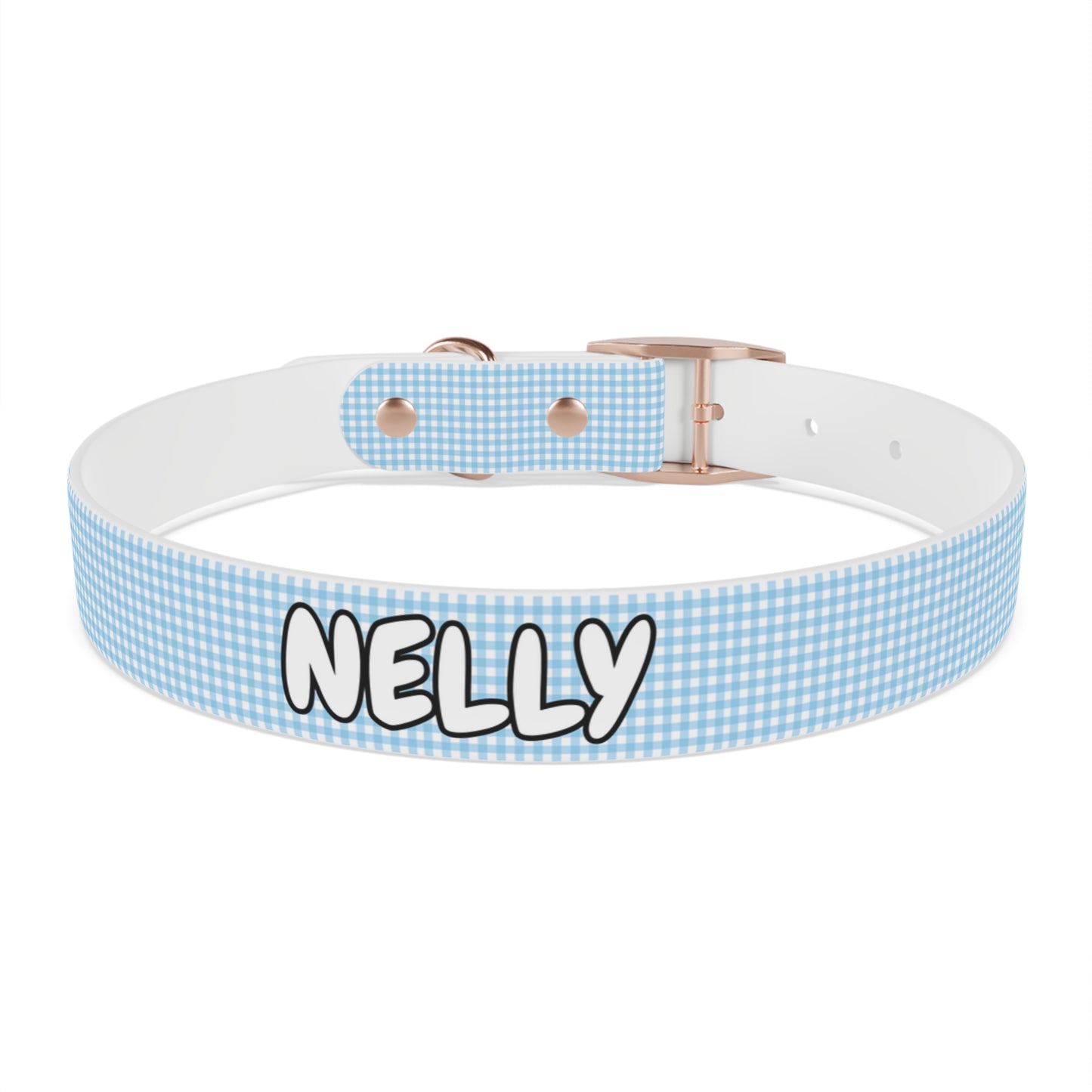 Custom Name Adjustable Pet Collar - Blue