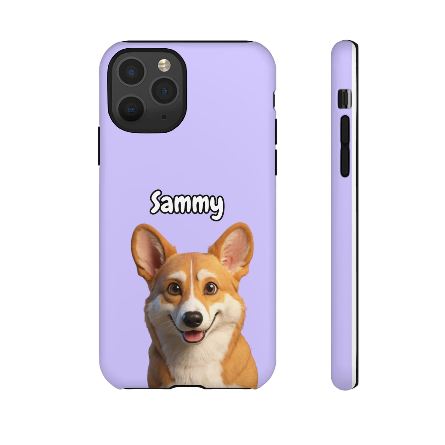 Custom Pet Portrait Tough iPhone Case - Purple