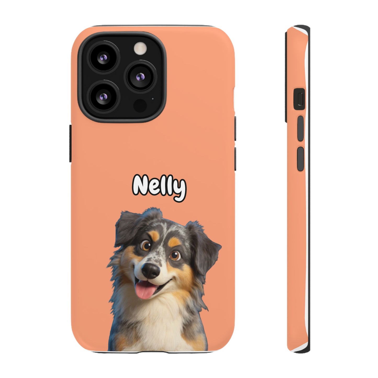Custom Pet Portrait Tough iPhone Case - Orange