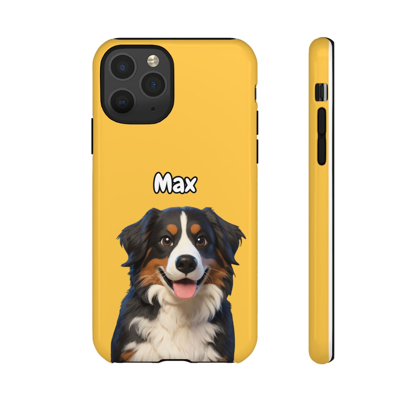 Custom Pet Portrait Tough iPhone Case - Yellow