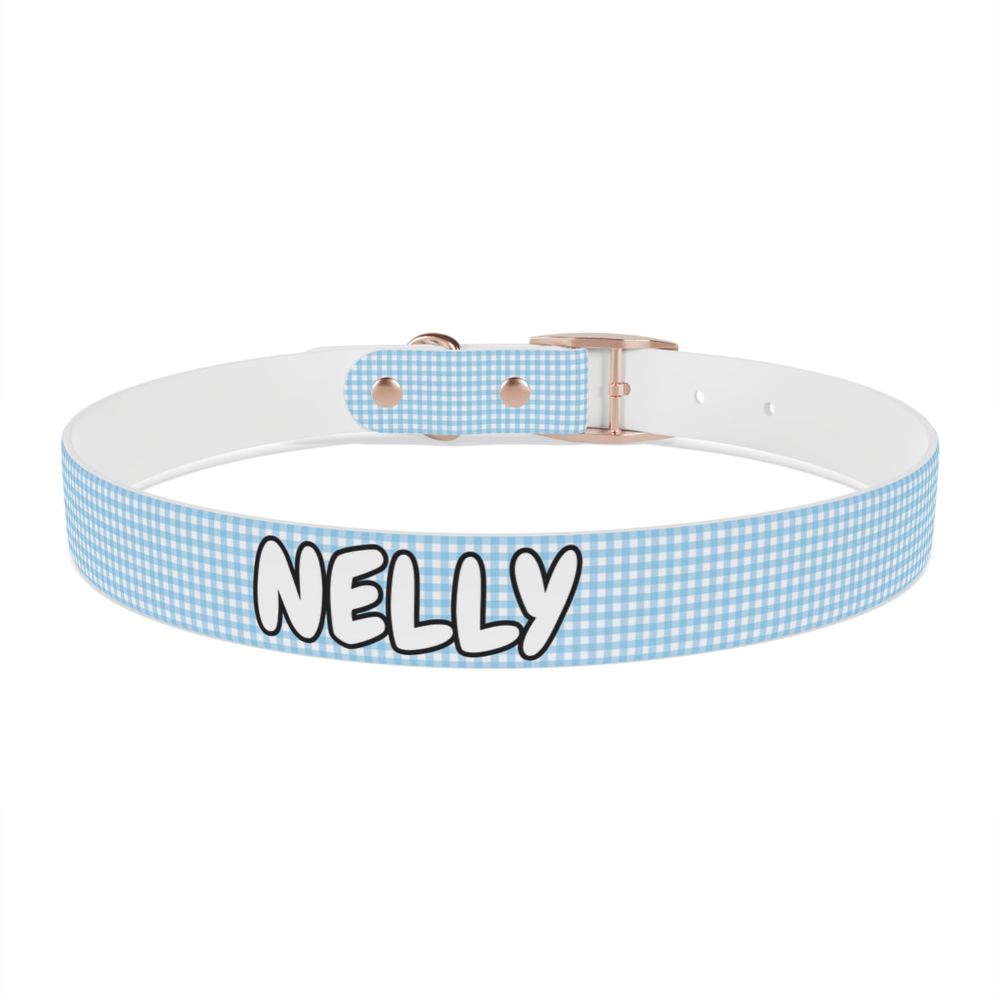 Custom Name Adjustable Pet Collar - Blue