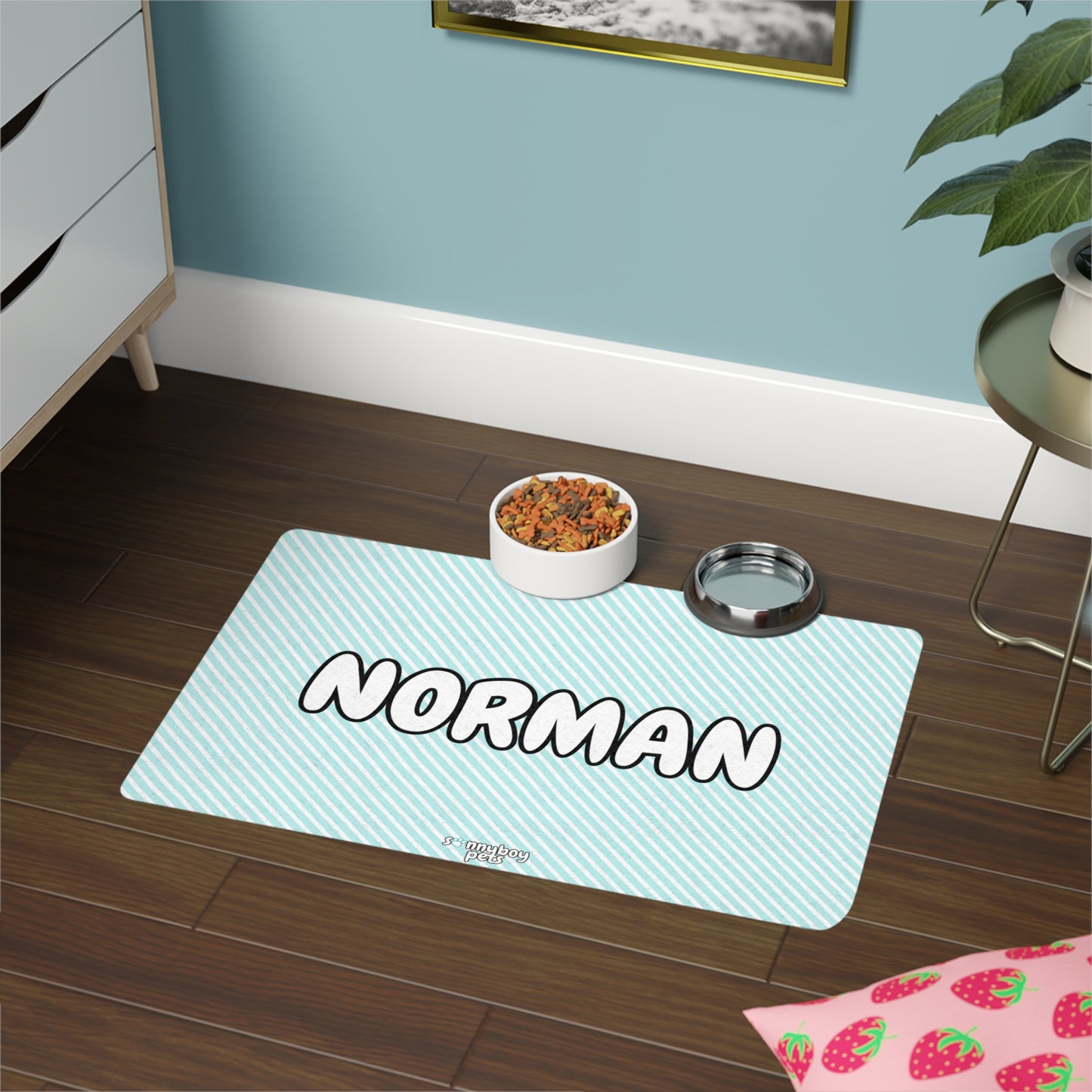 Custom Name Pet Food Mat