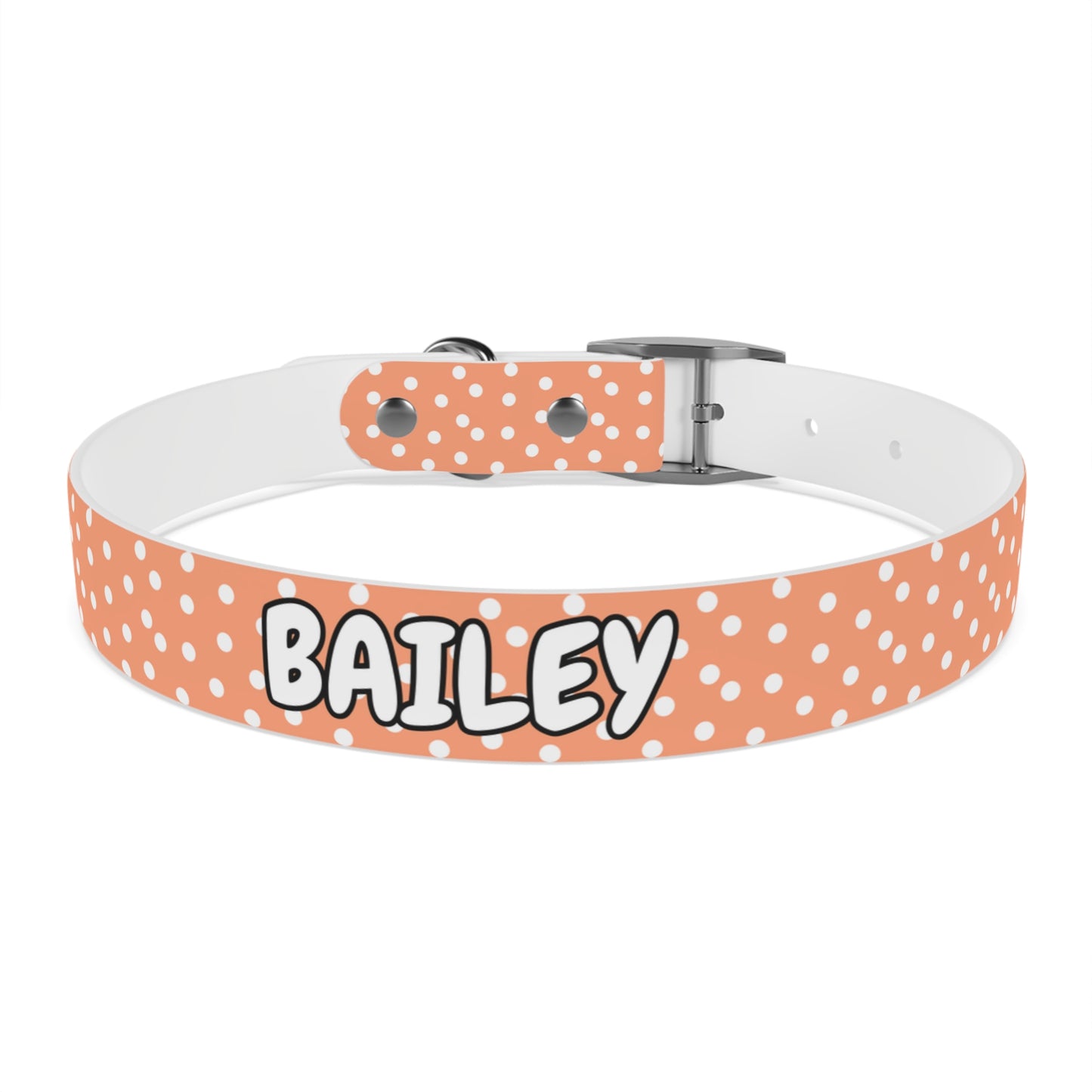 Custom Name Adjustable Pet Collar - Orange
