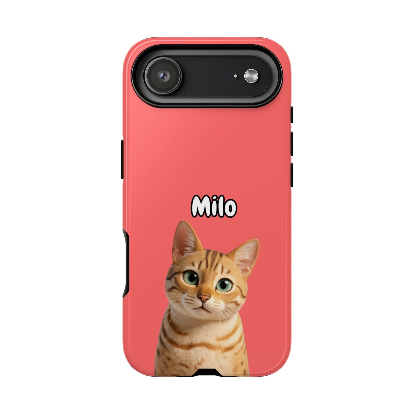 Custom Pet Portrait Tough iPhone Case - Pink