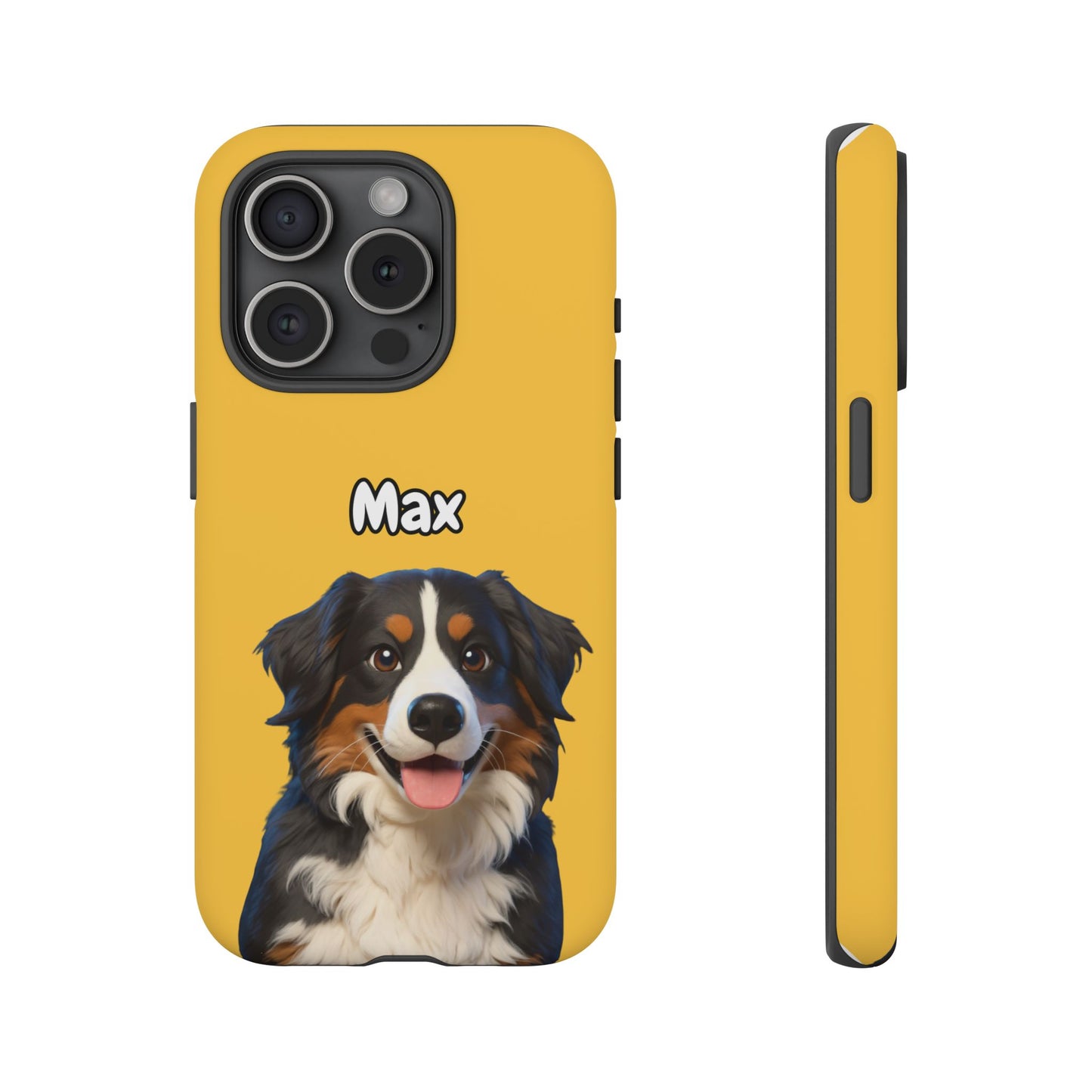 Custom Pet Portrait Tough iPhone Case - Yellow