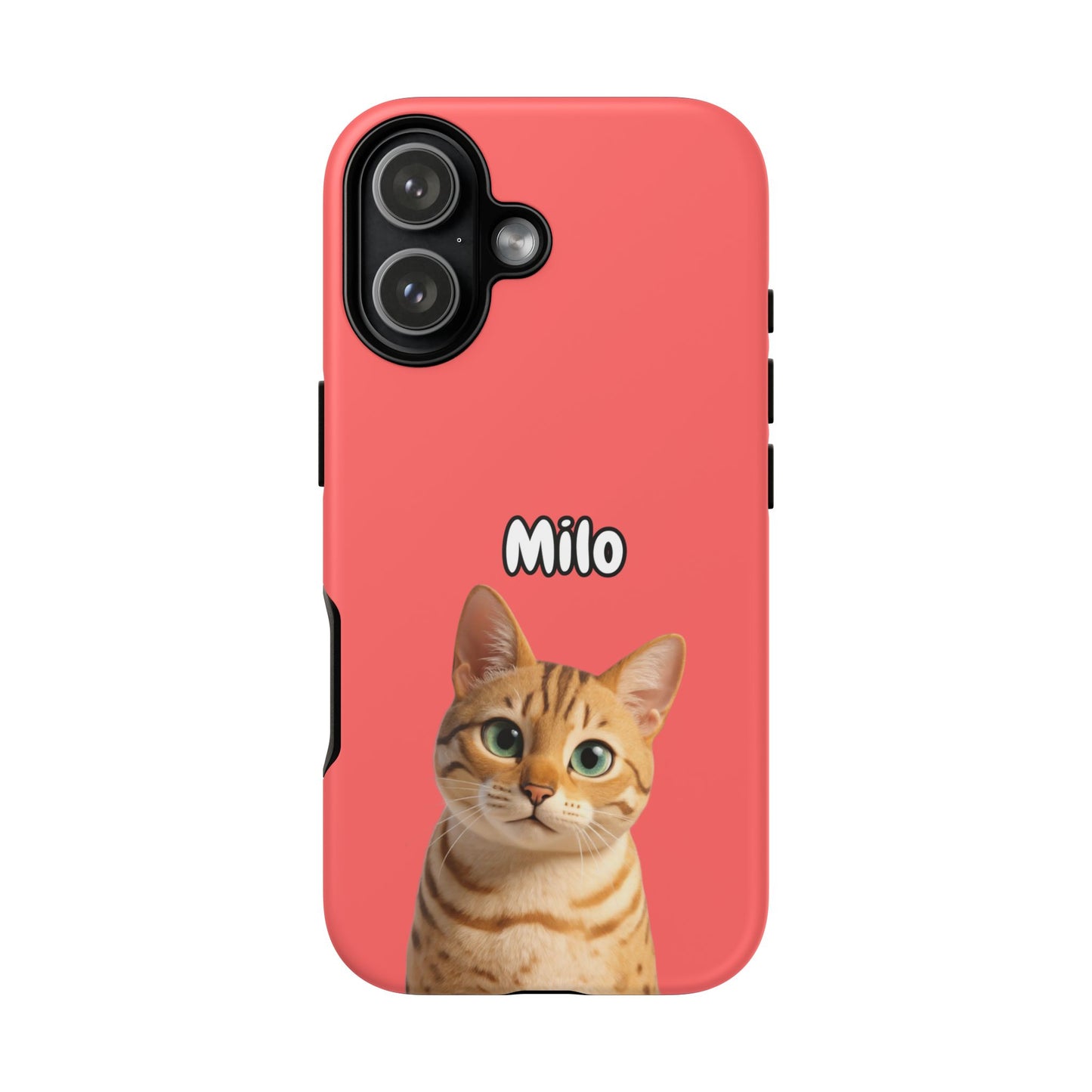 Custom Pet Portrait Tough iPhone Case - Pink