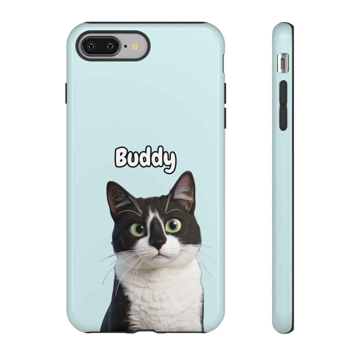 Custom Pet Portrait Tough iPhone Case - Teal