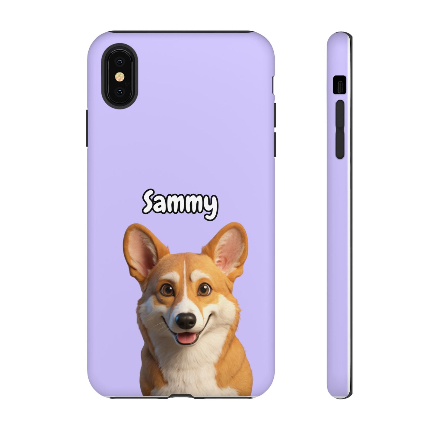Custom Pet Portrait Tough iPhone Case - Purple