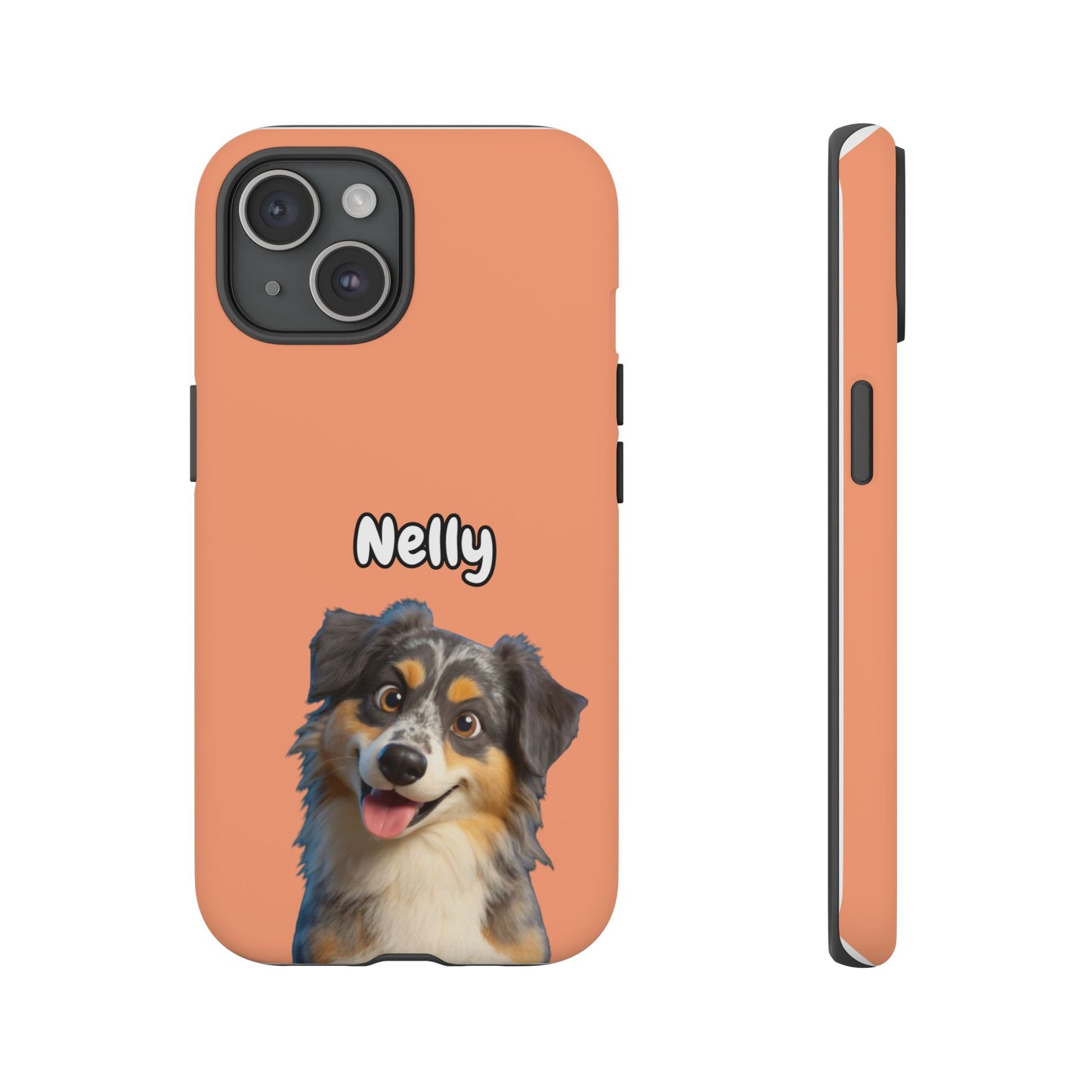 Custom Pet Portrait Tough iPhone Case - Orange