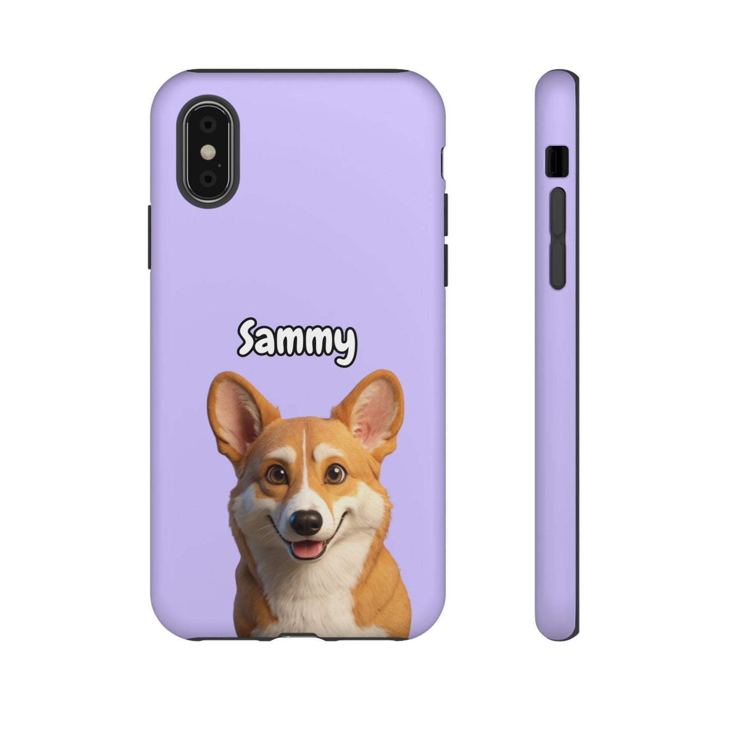 Custom Pet Portrait Tough iPhone Case - Purple