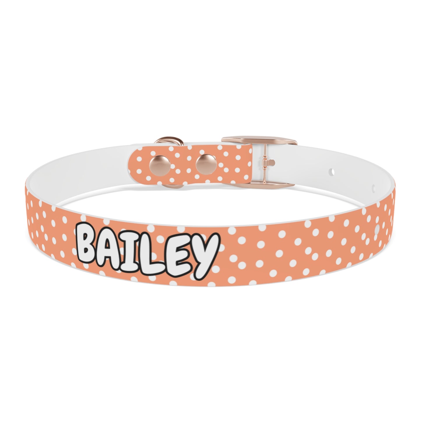 Custom Name Adjustable Pet Collar - Orange
