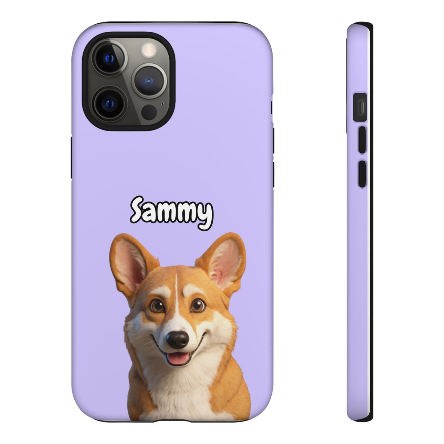 Custom Pet Portrait Tough iPhone Case - Purple
