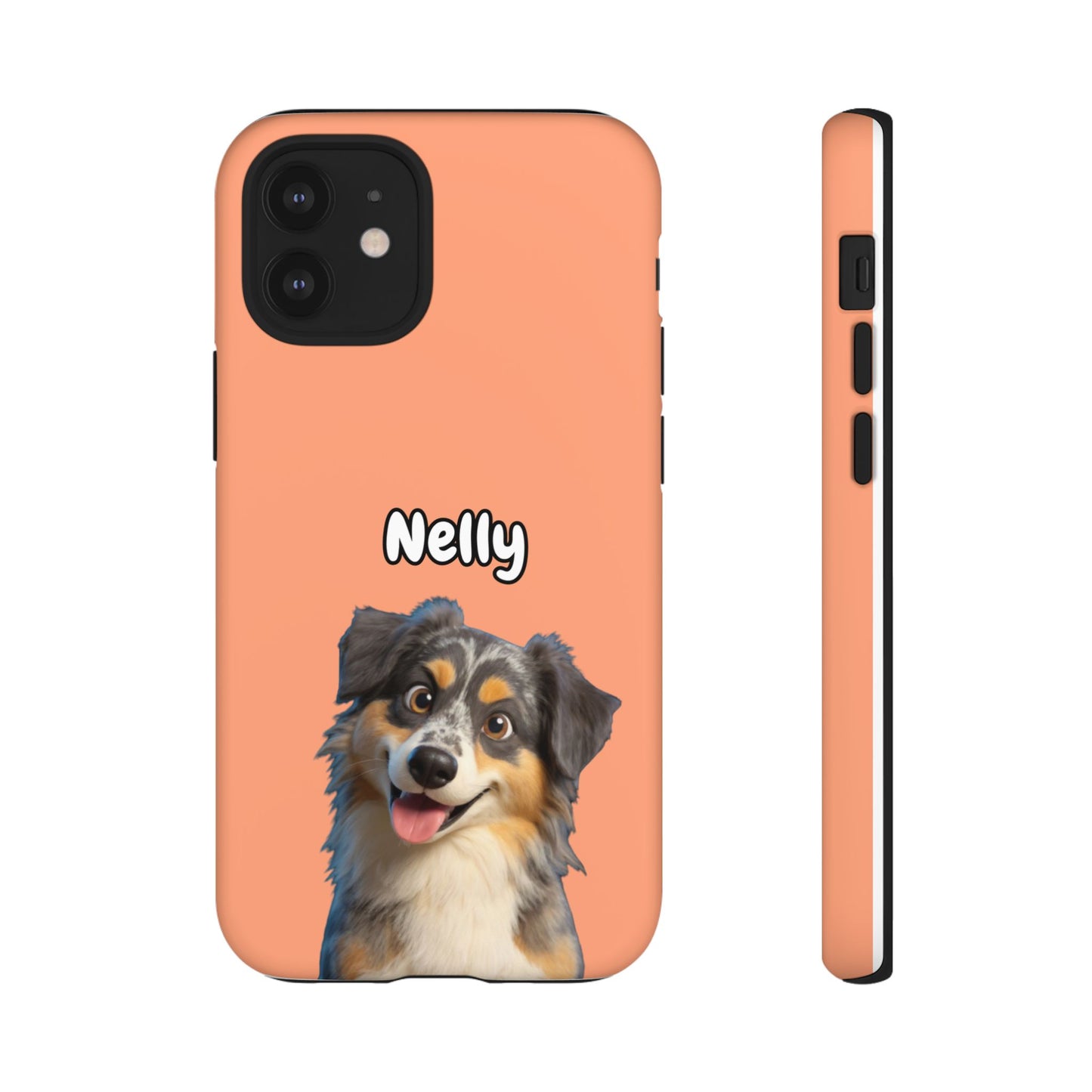 Custom Pet Portrait Tough iPhone Case - Orange