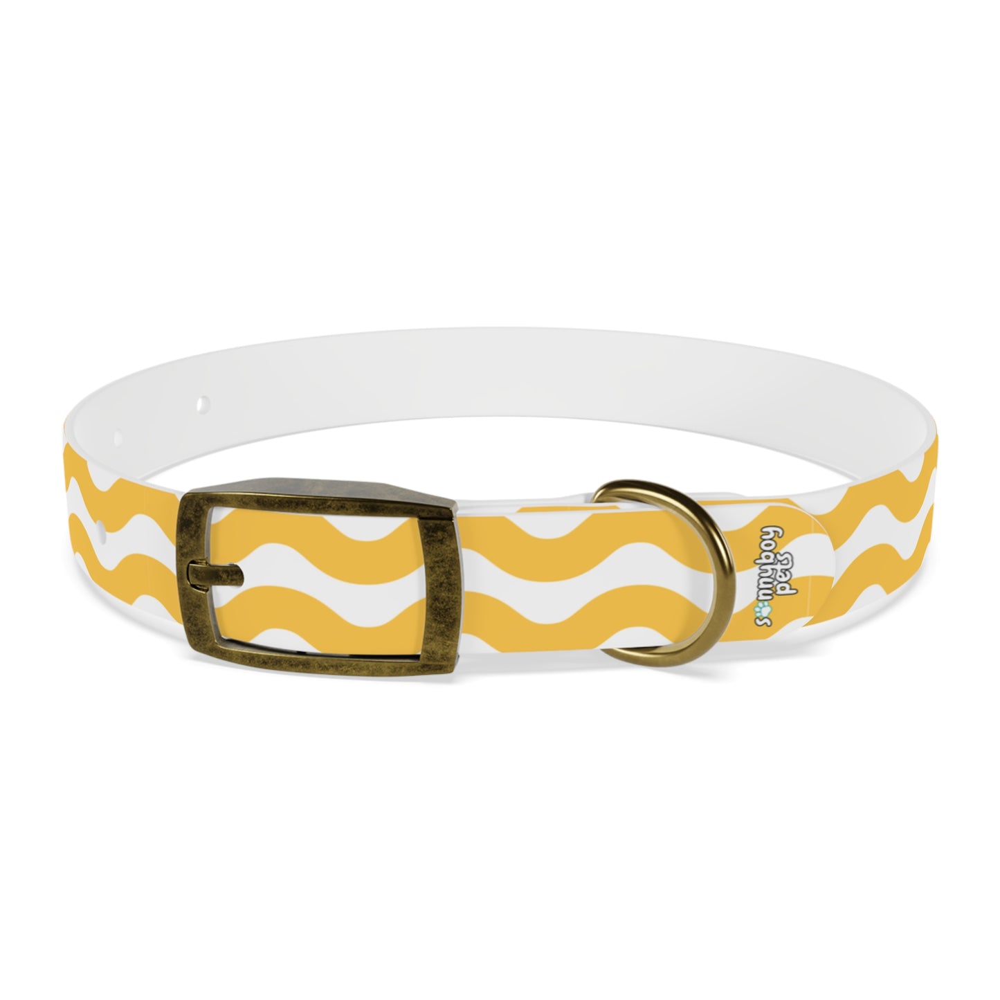 Custom Name Adjustable Pet Collar - Yellow