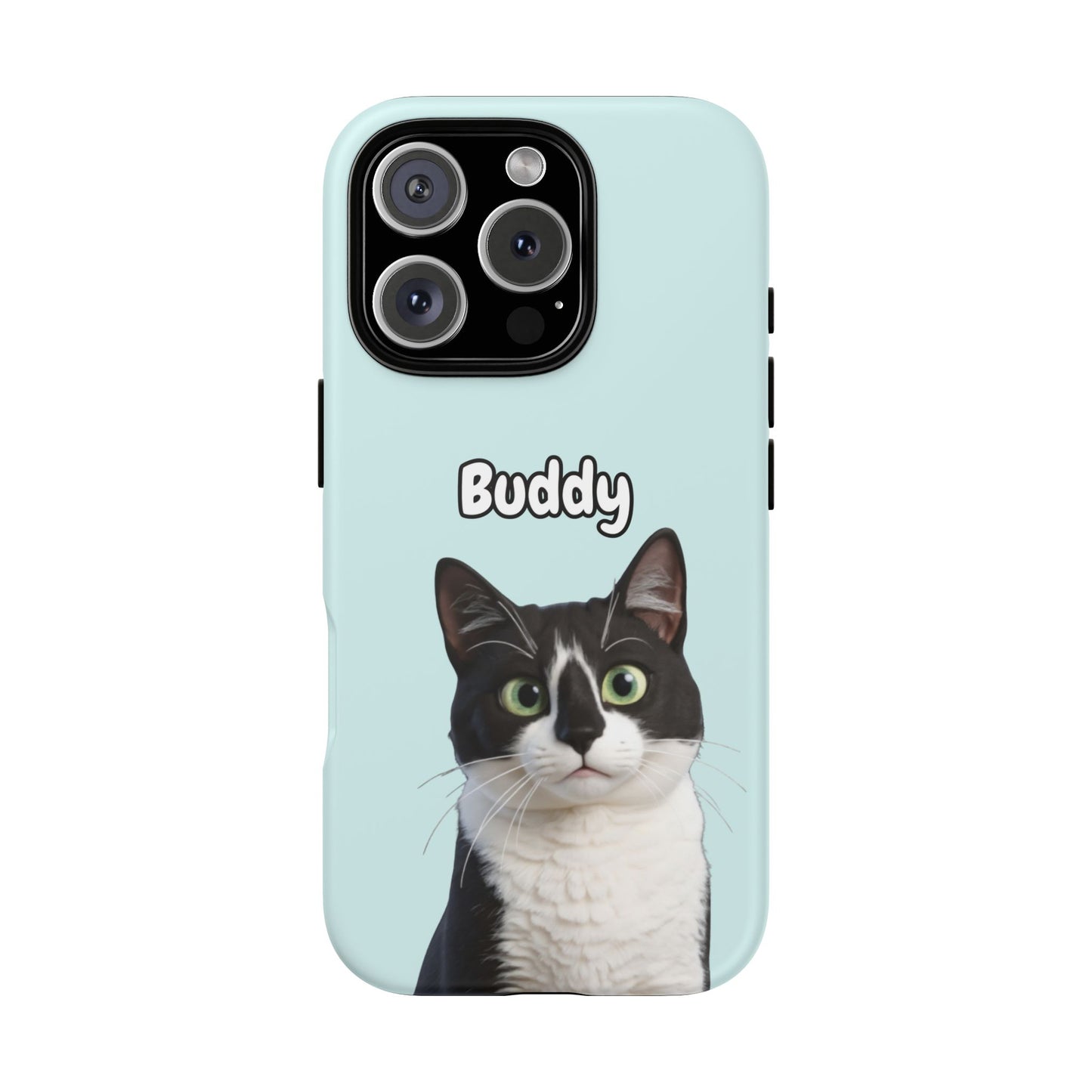 Custom Pet Portrait Tough iPhone Case - Teal