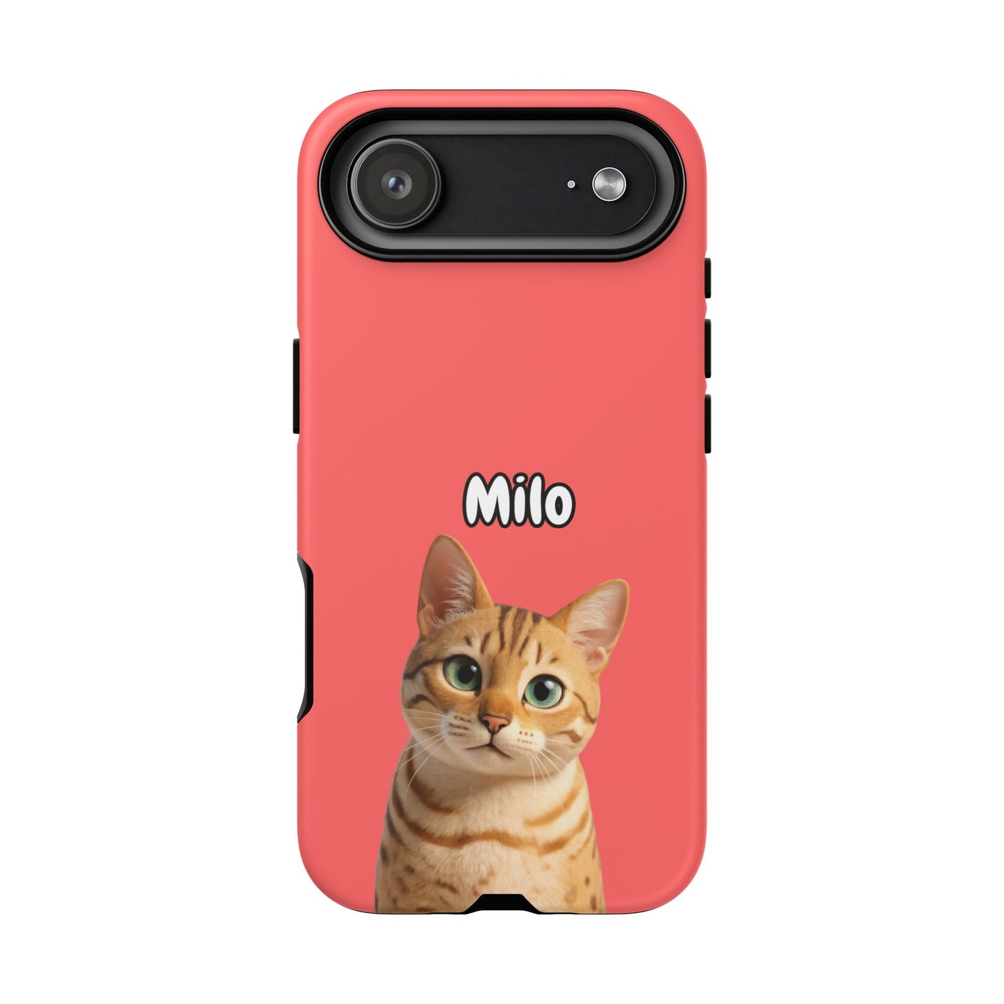 Custom Pet Portrait Tough iPhone Case - Pink
