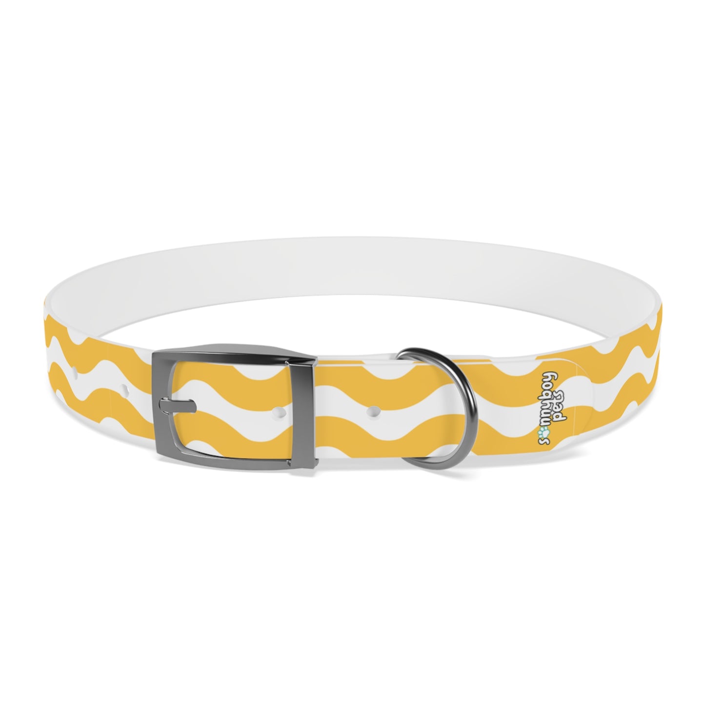 Custom Name Adjustable Pet Collar - Yellow