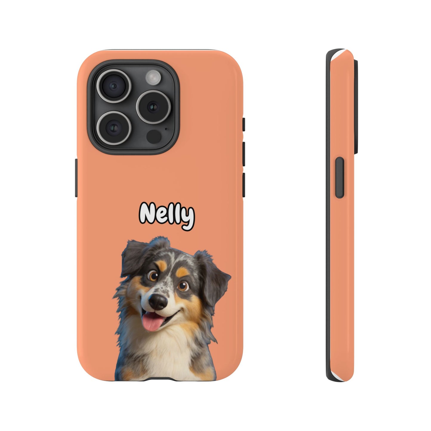 Custom Pet Portrait Tough iPhone Case - Orange