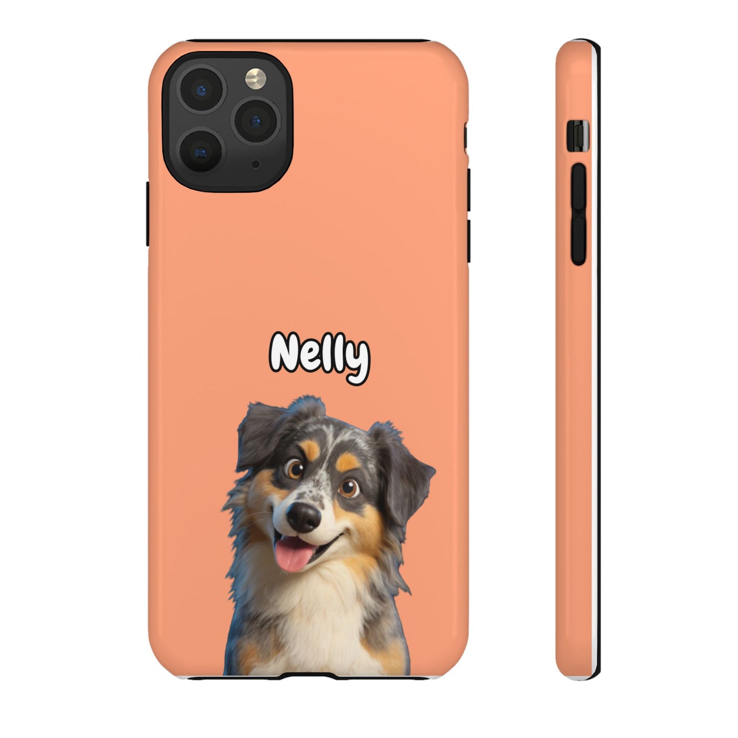 Custom Pet Portrait Tough iPhone Case - Orange