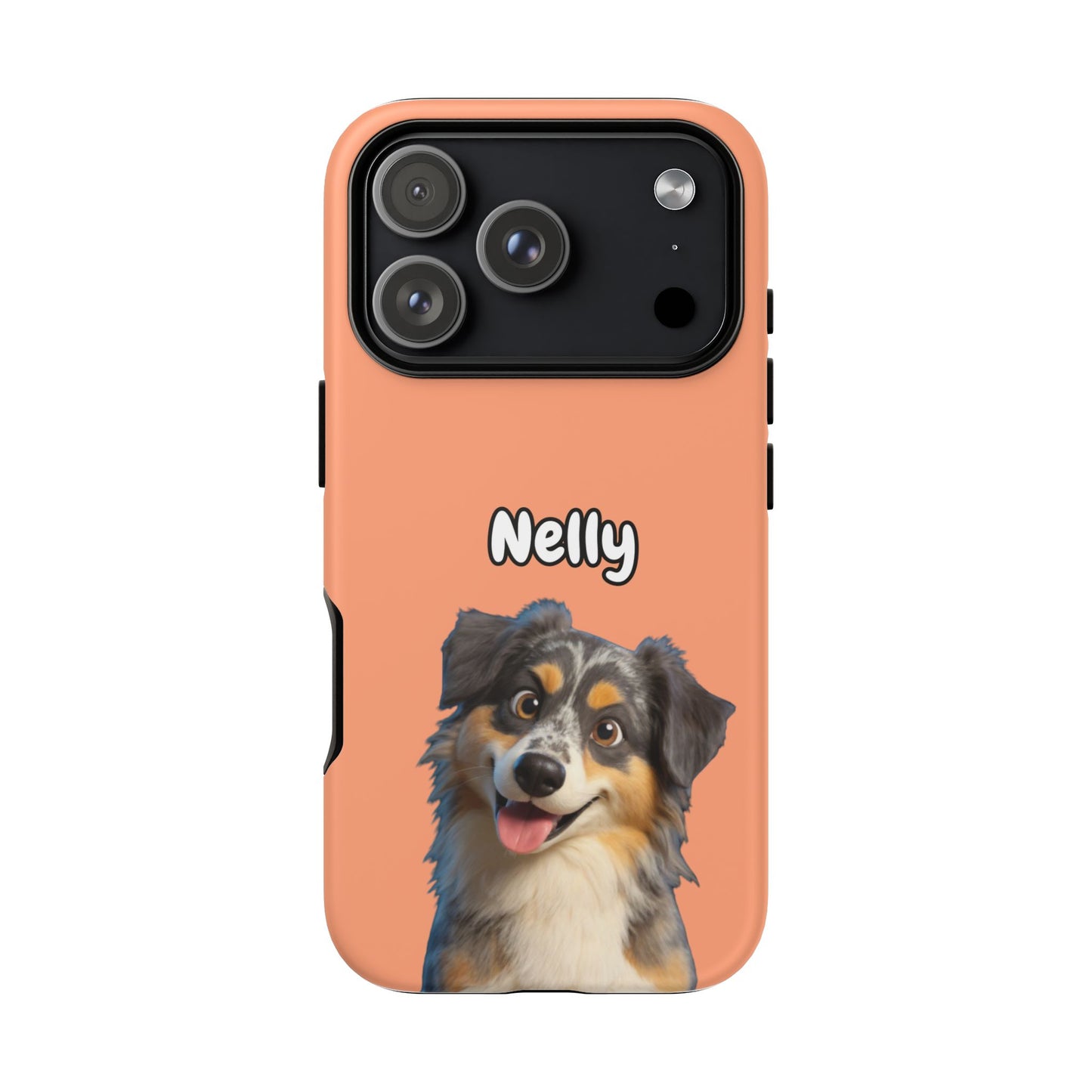 Custom Pet Portrait Tough iPhone Case - Orange