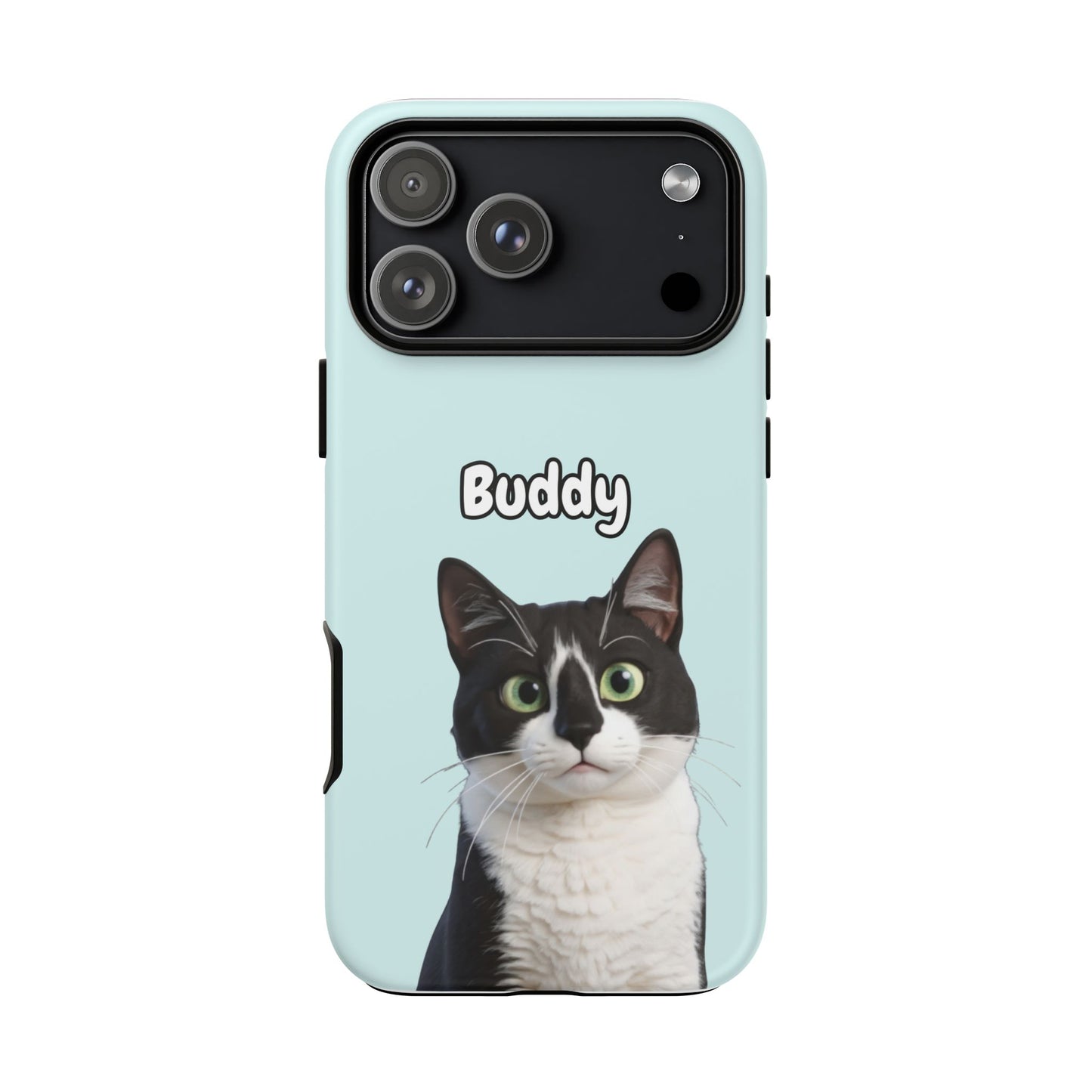 Custom Pet Portrait Tough iPhone Case - Teal