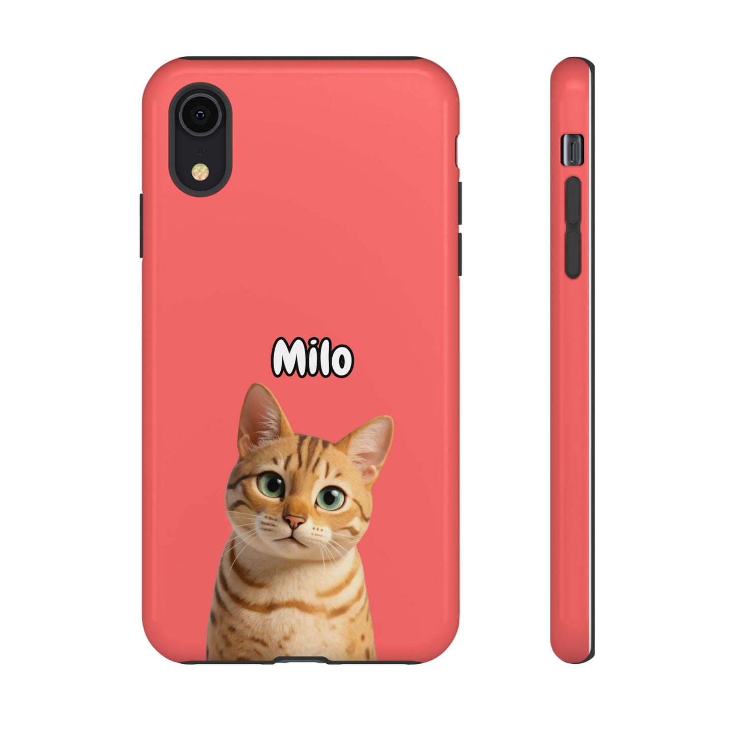 Custom Pet Portrait Tough iPhone Case - Pink