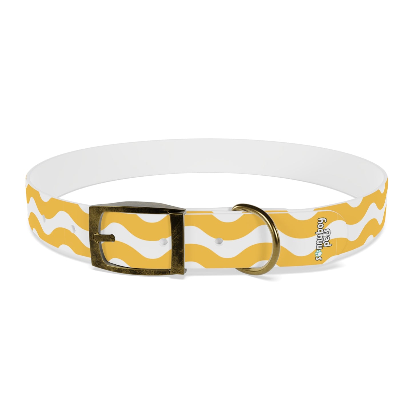Custom Name Adjustable Pet Collar - Yellow