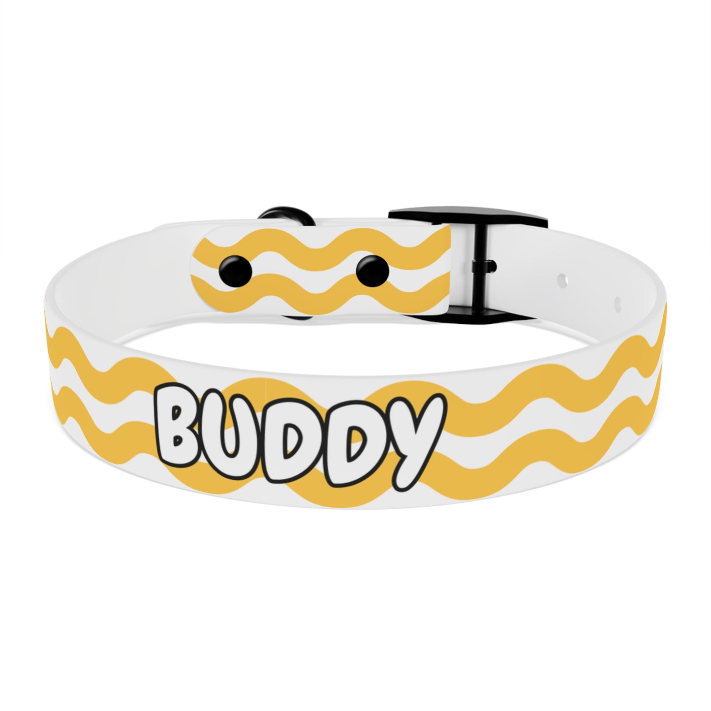Custom Name Adjustable Pet Collar - Yellow