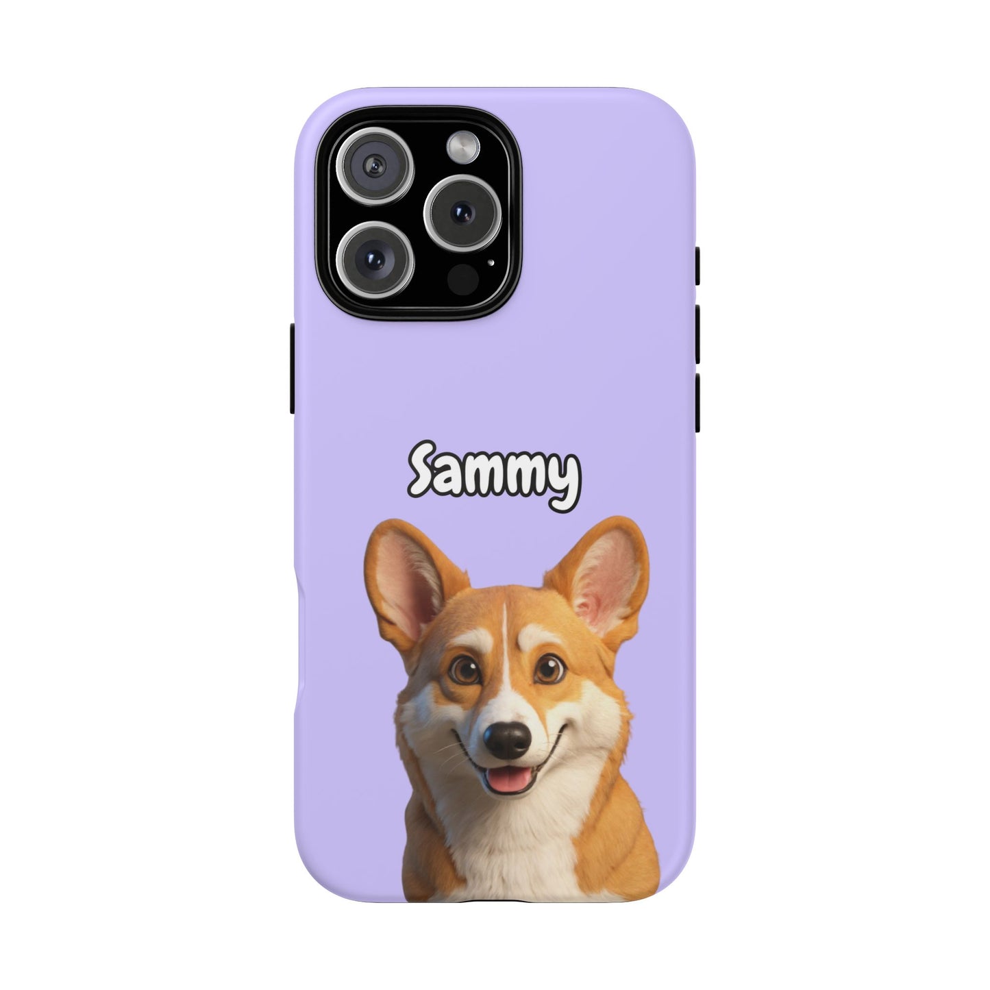 Custom Pet Portrait Tough iPhone Case - Purple