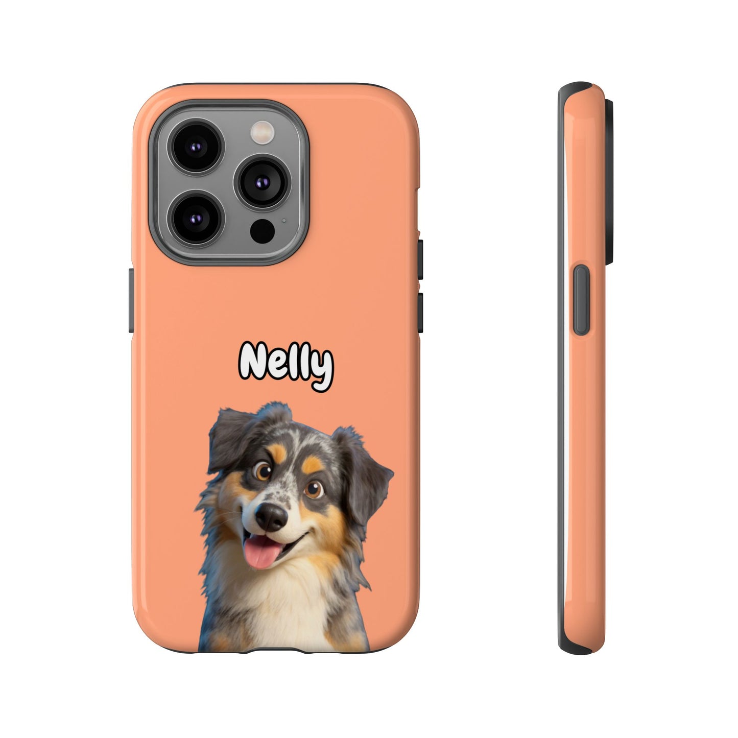 Custom Pet Portrait Tough iPhone Case - Orange