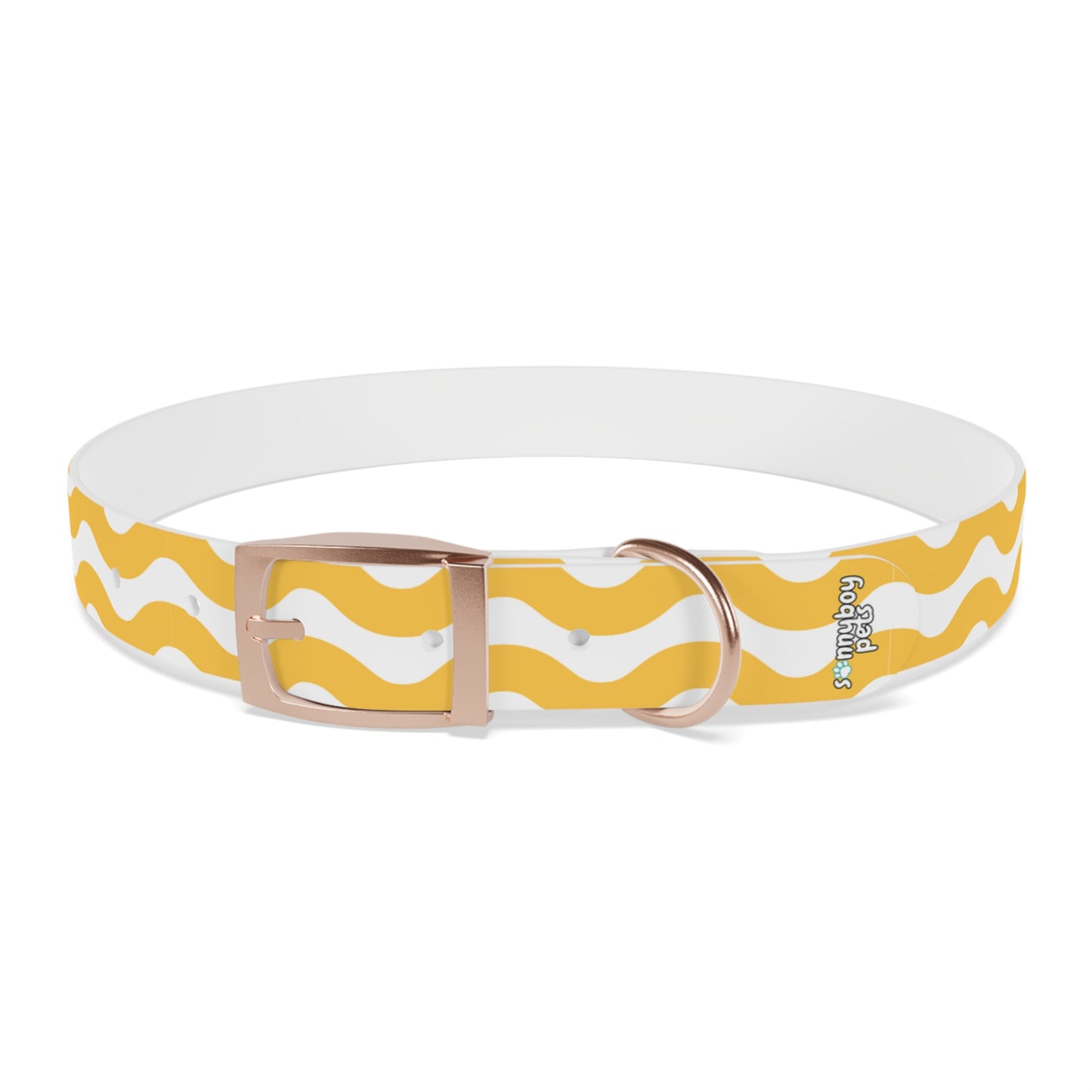 Custom Name Adjustable Pet Collar - Yellow