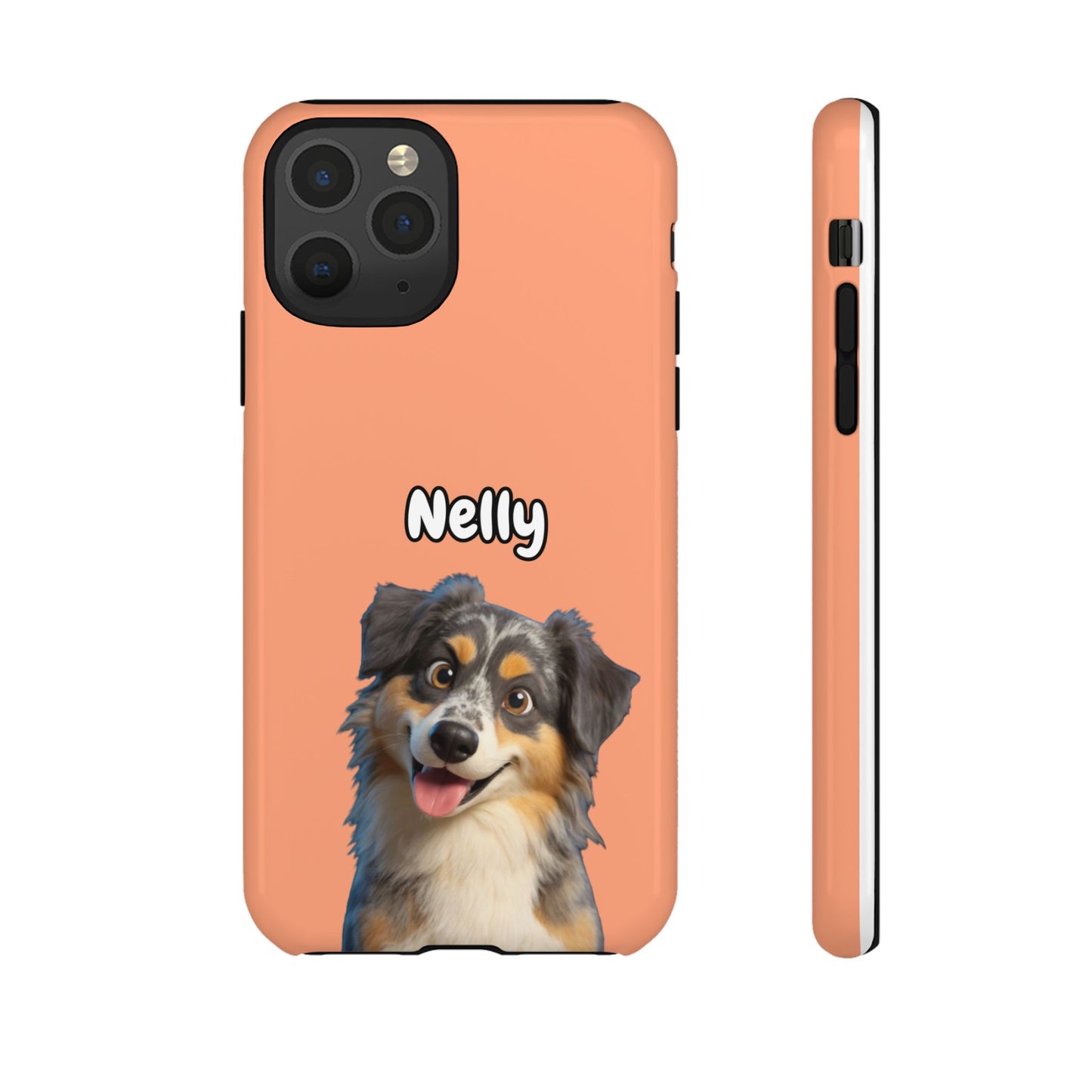 Custom Pet Portrait Tough iPhone Case - Orange
