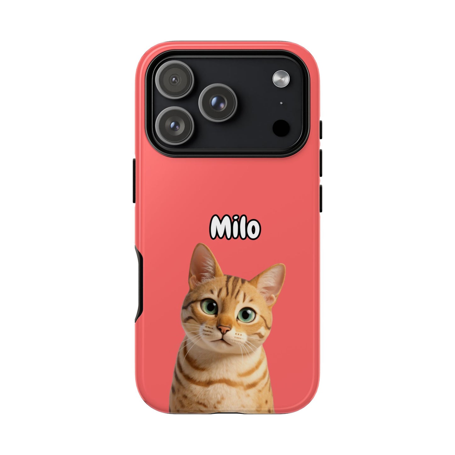 Custom Pet Portrait Tough iPhone Case - Pink