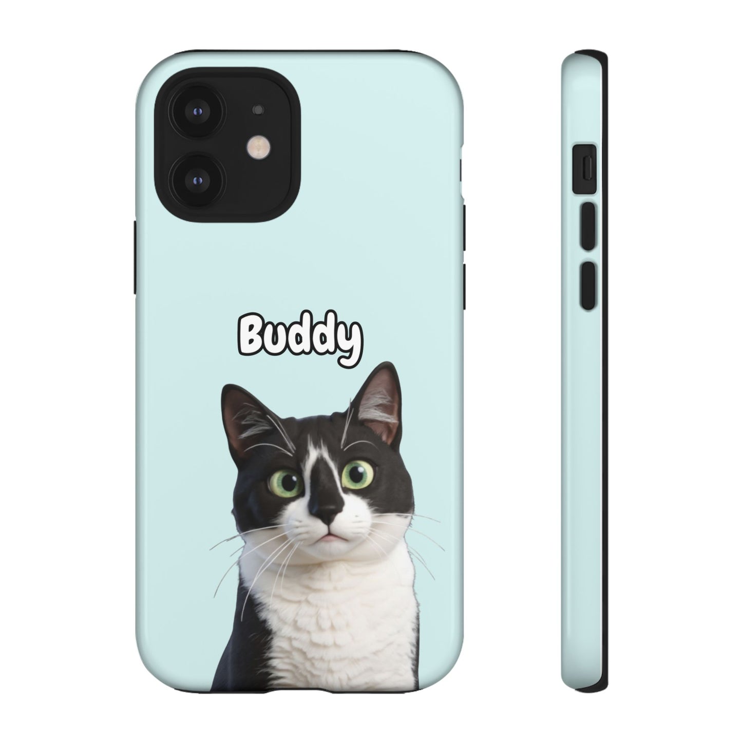 Custom Pet Portrait Tough iPhone Case - Teal