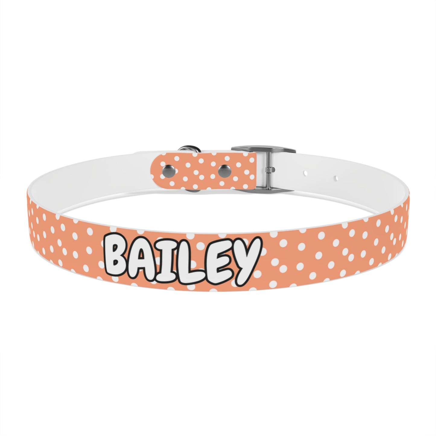 Custom Name Adjustable Pet Collar - Orange
