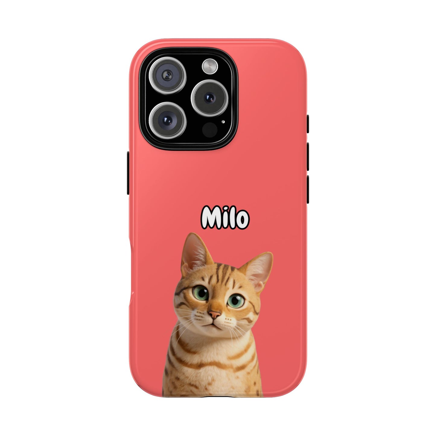 Custom Pet Portrait Tough iPhone Case - Pink