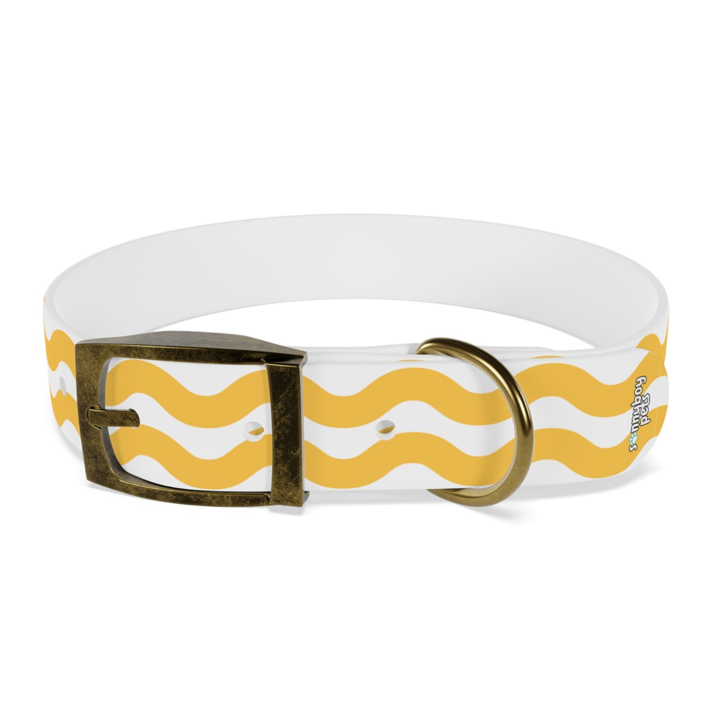 Custom Name Adjustable Pet Collar - Yellow