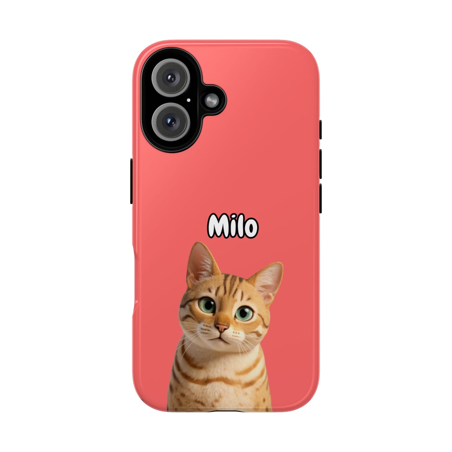 Custom Pet Portrait Tough iPhone Case - Pink