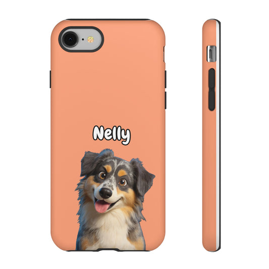 Custom Pet Portrait Tough iPhone Case - Orange