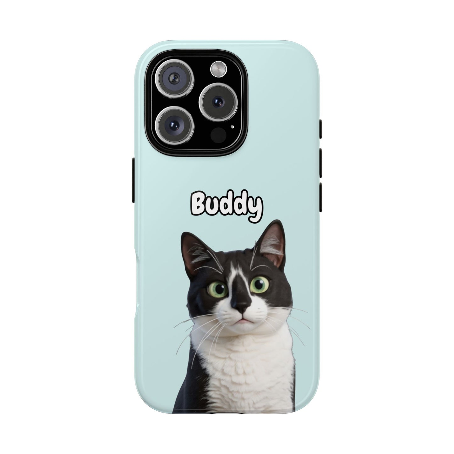 Custom Pet Portrait Tough iPhone Case - Teal