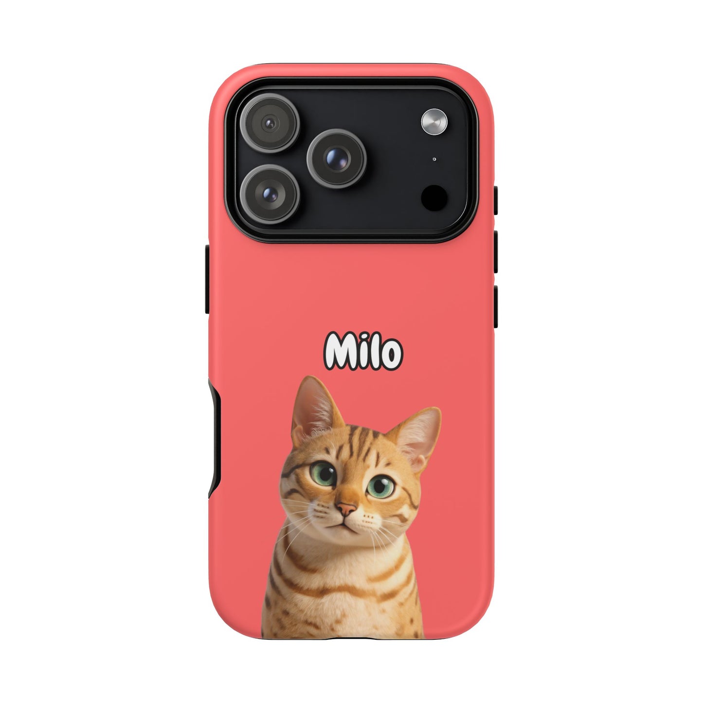 Custom Pet Portrait Tough iPhone Case - Pink