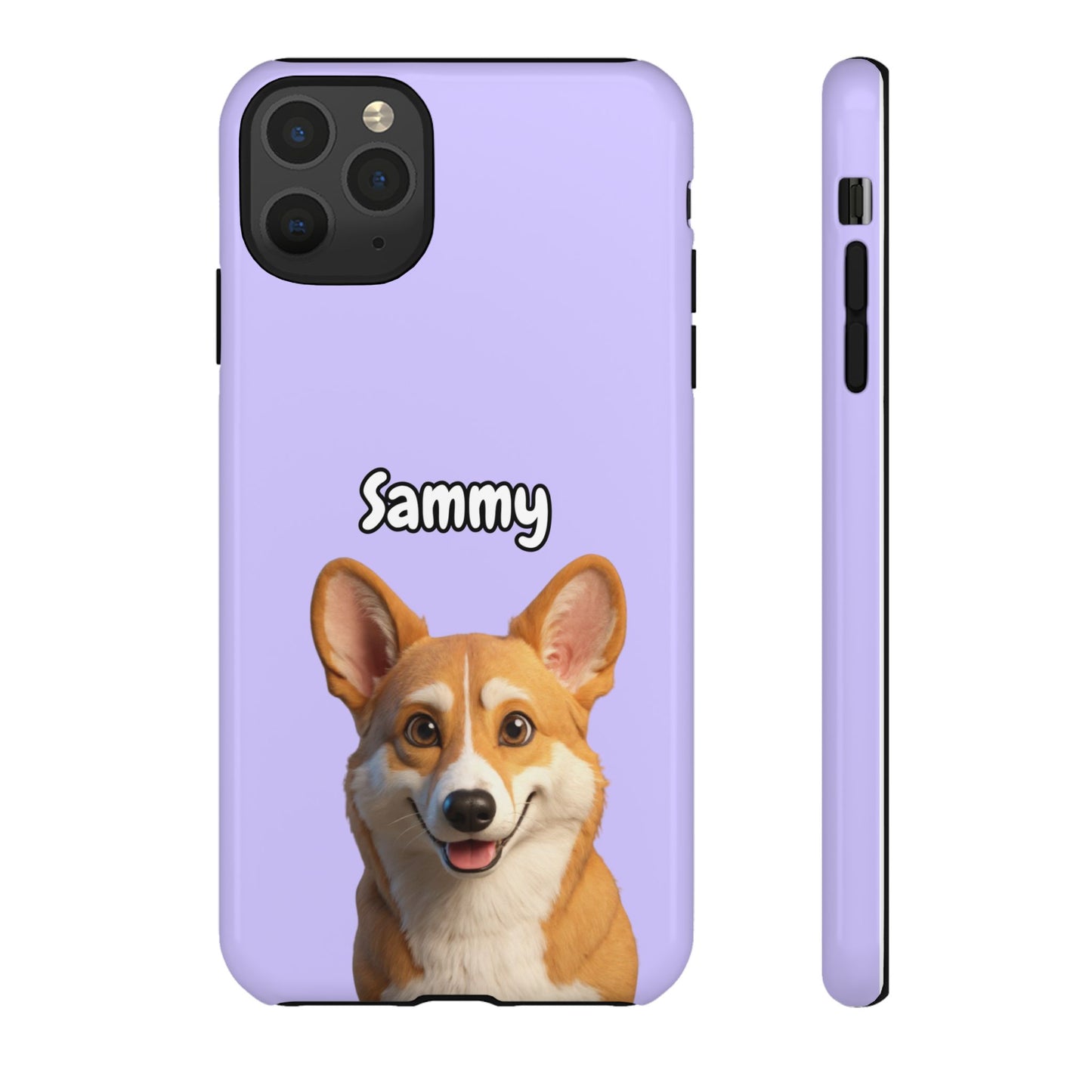 Custom Pet Portrait Tough iPhone Case - Purple
