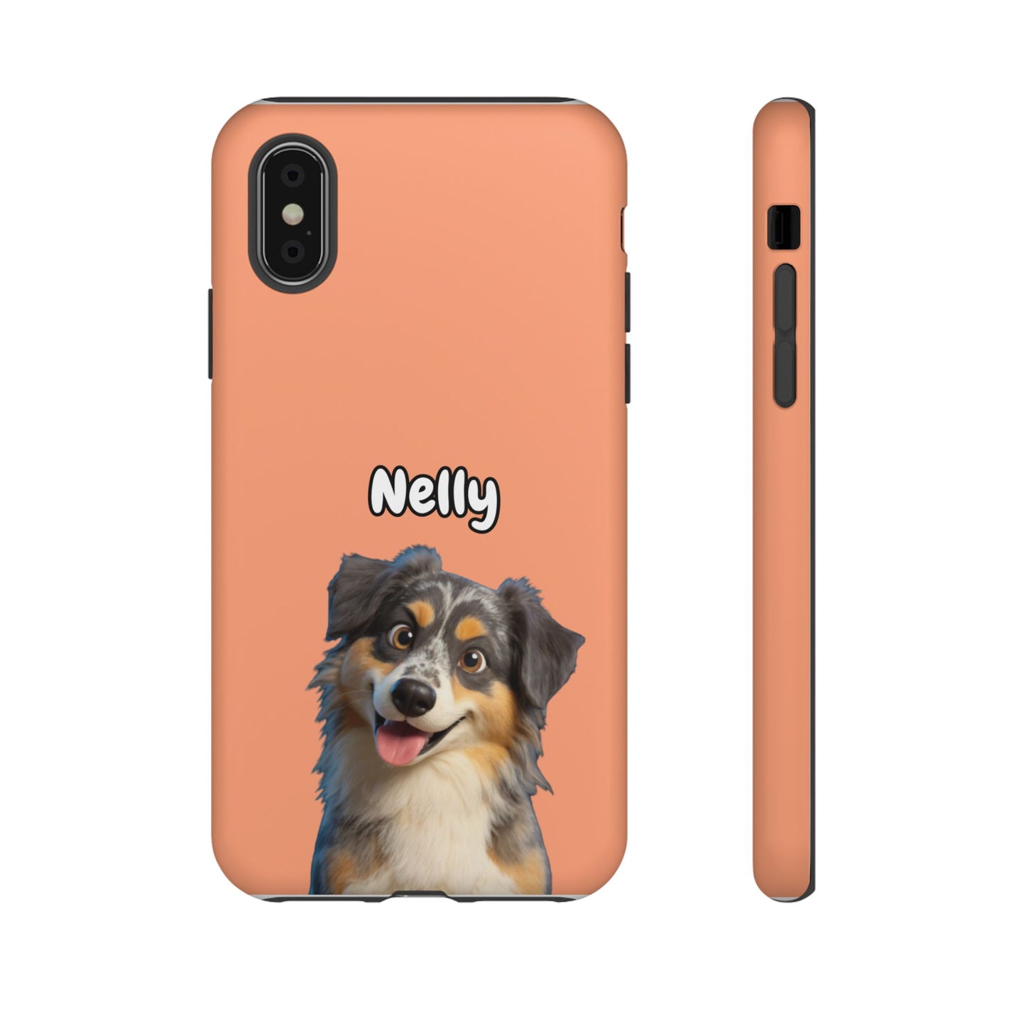 Custom Pet Portrait Tough iPhone Case - Orange