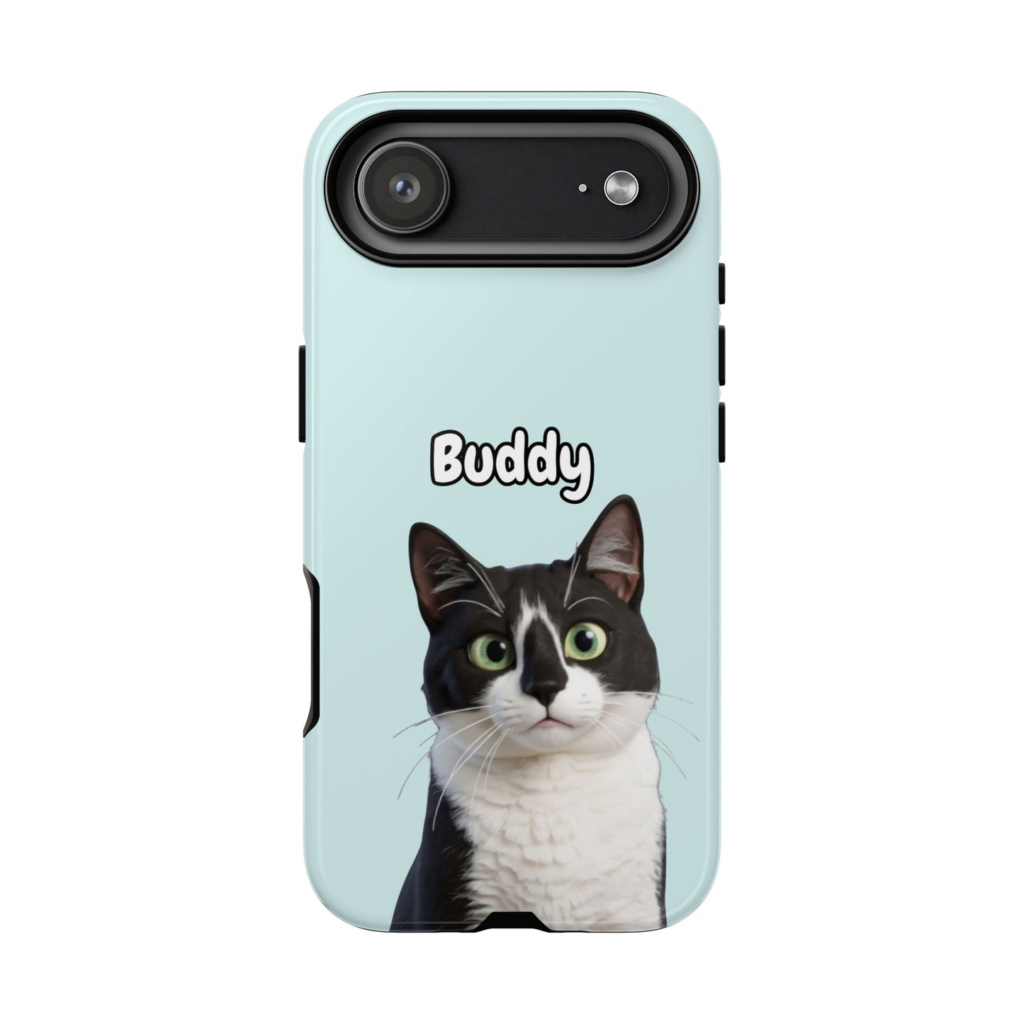 Custom Pet Portrait Tough iPhone Case - Teal