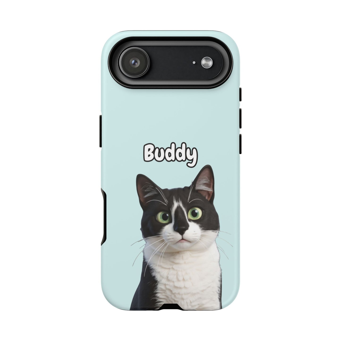 Custom Pet Portrait Tough iPhone Case - Teal