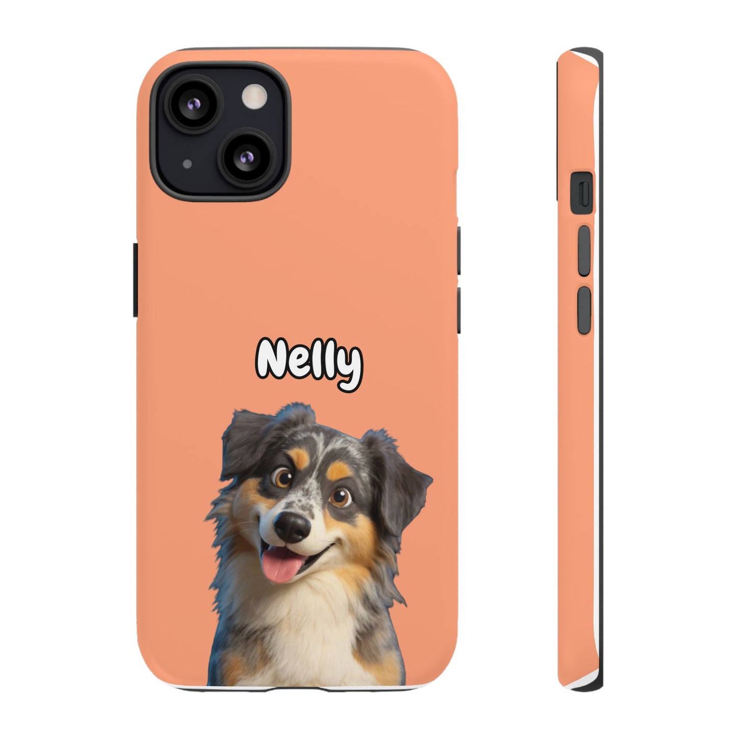 Custom Pet Portrait Tough iPhone Case - Orange