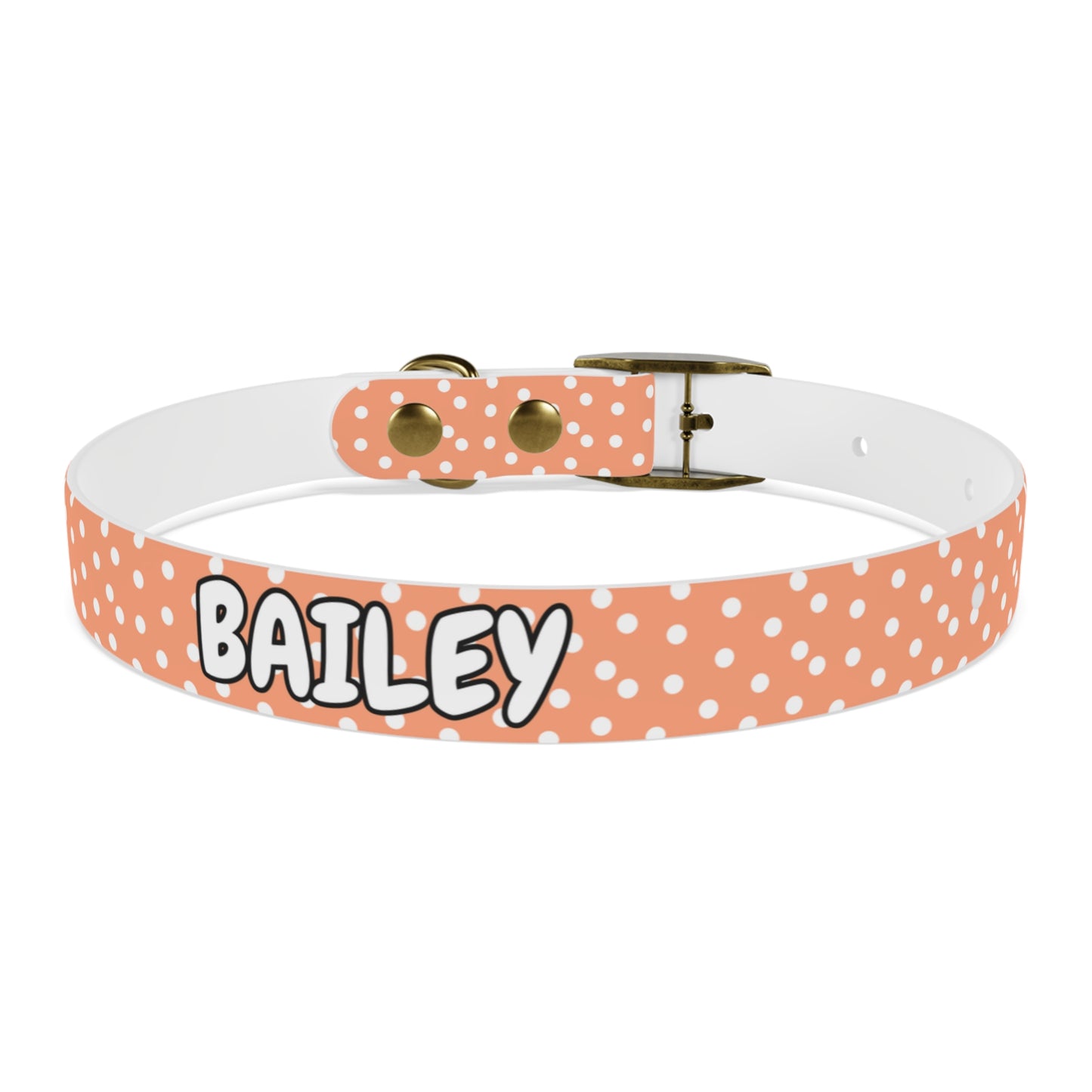Custom Name Adjustable Pet Collar - Orange