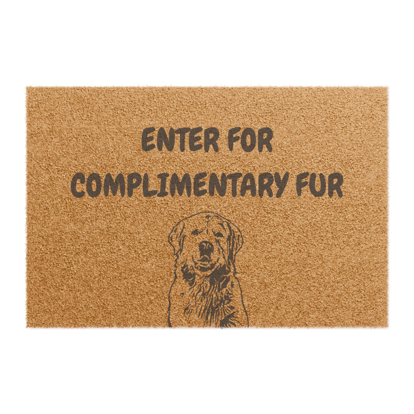 Funny Pet Doormat – “Enter For Complimentary Fur” Welcome Mat | Pet Lover Gift, Dog Owner Home Decor, Funny Housewarming Gift, Outdoor Entry Mat